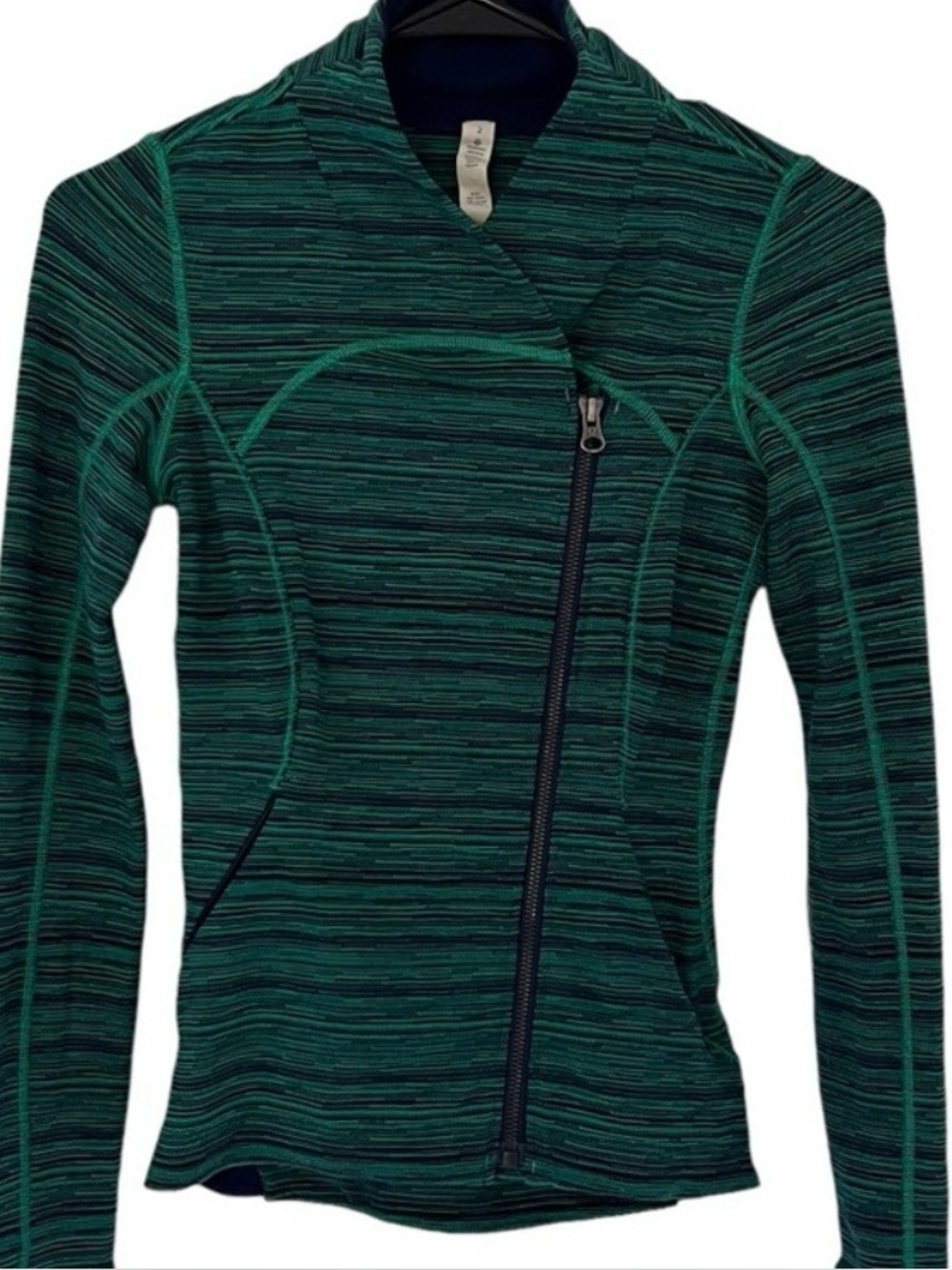 Lululemon Precision Jacket Cyber Jungle Hero Blue Size 2 - Picture 6 of 12
